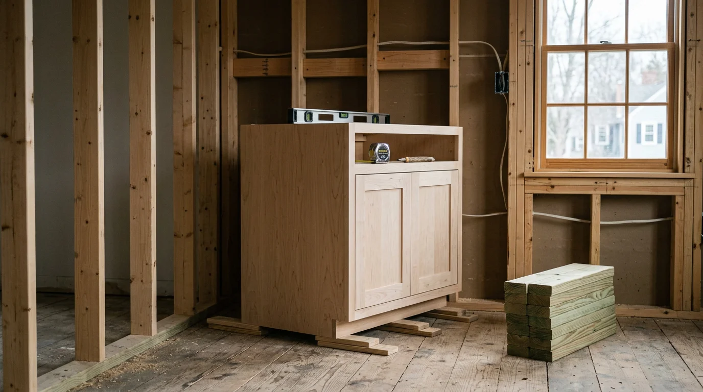 A finished bathroom remodel in a Plymouth County home showing clean trim work, updated fixtures, and solid finish carpentry throughout. The space reflects the kind of detail-focused craftsmanship JD's Carpentry brings to bathroom projects across the region.